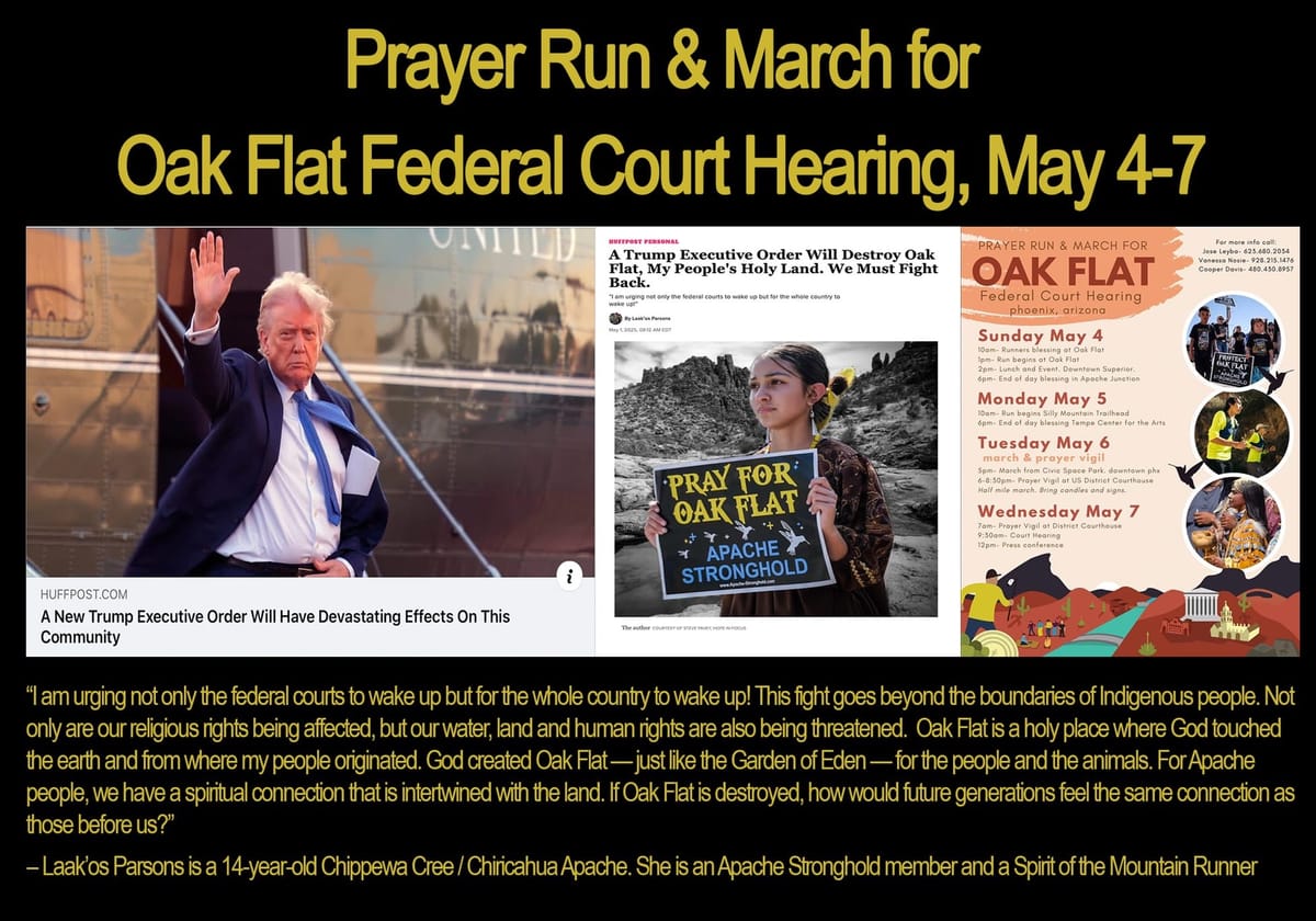 A Trump Executive Order Will Destroy Oak Flat, My People's Holy Land. We Must Fight Back.