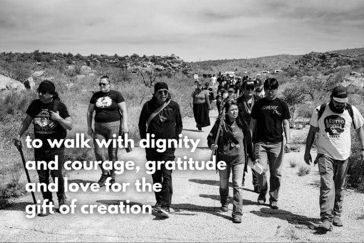 Apache Stronghold lead Prayer Walk to Protect Oak Flat and All Creation